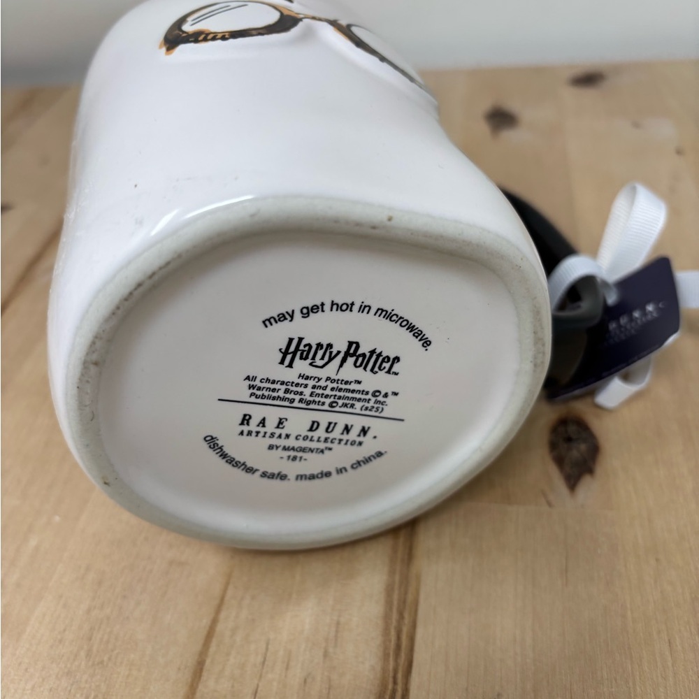 Rae Dunn HARRY POTTER Mug White Double Sided Black Inside & Handle New - Picture 4 of 4